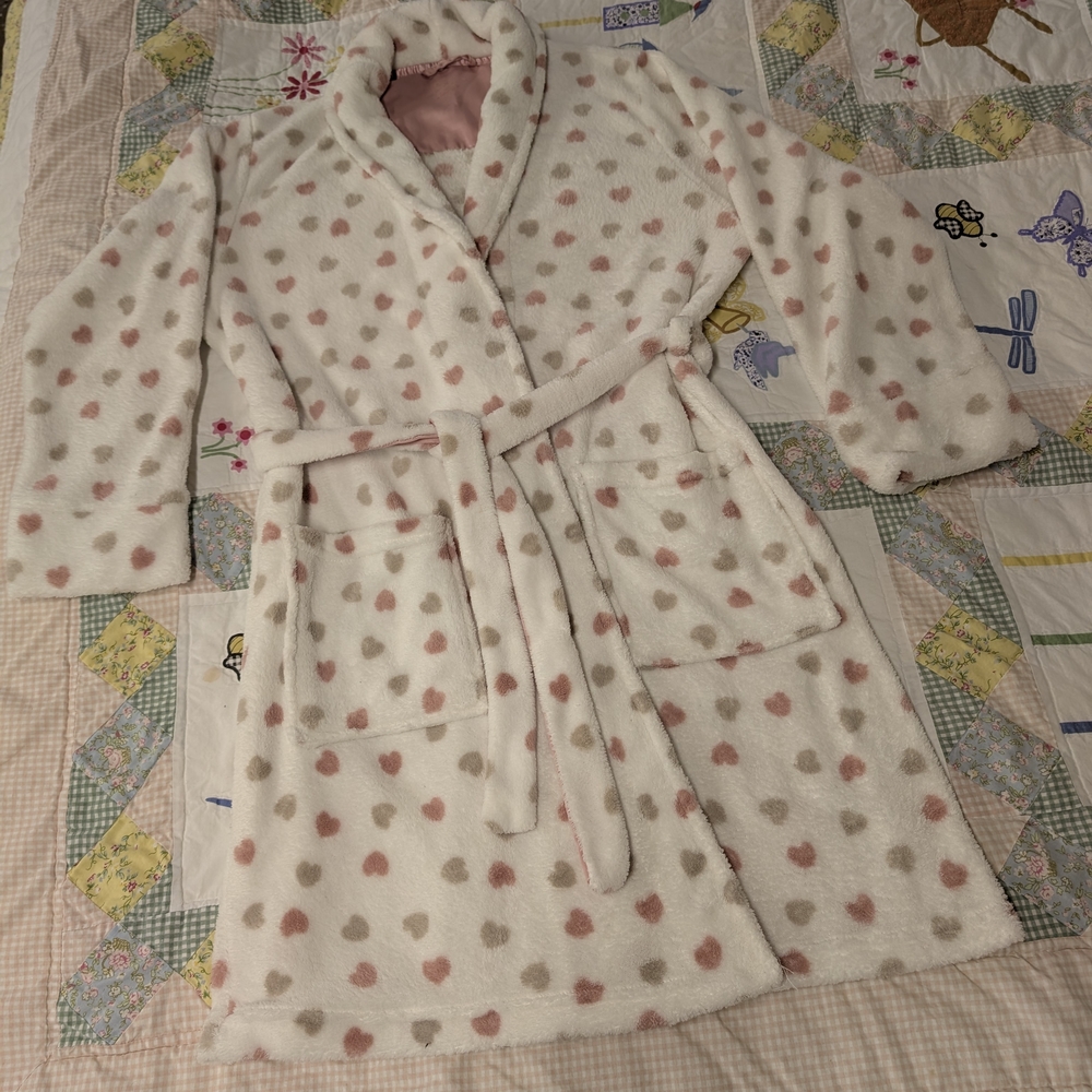 Cozy Heart Patterned Women's Robe